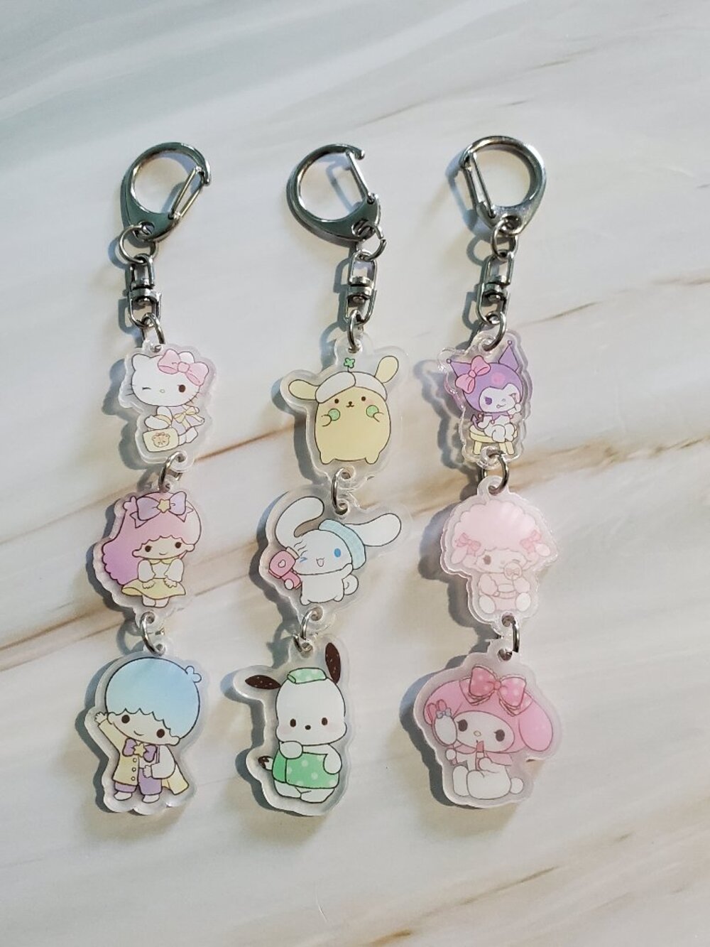 ✨$5 OFF $25 ✨ Sanrio Characters Hello Kitty Kuromi Melody Dangle Keychain Lot